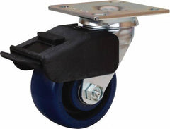 Hamilton - 4" Diam x 2" Wide x 5-5/8" OAH Top Plate Mount Swivel Caster - Polyurethane, 750 Lb Capacity, Precision Ball Bearing, 4 x 4-1/2" Plate - Eagle Tool & Supply