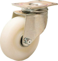 Hamilton - 5" Diam x 1-1/4" Wide x 6-1/16" OAH Top Plate Mount Swivel Caster - Nylon, 325 Lb Capacity, Sealed Ball Bearing, 2-1/2 x 3-3/4" Plate - Eagle Tool & Supply