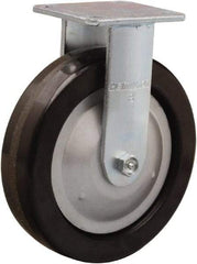 Hamilton - 8" Diam x 2" Wide x 9-1/2" OAH Top Plate Mount Rigid Caster - Phenolic, 1,250 Lb Capacity, Straight Roller Bearing, 4 x 4-1/2" Plate - Eagle Tool & Supply