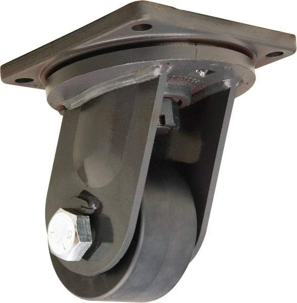 Hamilton - 6" Diam x 3" Wide x 10" OAH Top Plate Mount Swivel Caster - Nylon, 5,400 Lb Capacity, Precision Ball Bearing, 8-1/2 x 8-1/2" Plate - Eagle Tool & Supply