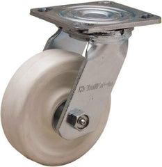 Hamilton - 5" Diam x 1-1/2" Wide x 6-1/8" OAH Top Plate Mount Swivel Caster - Polyolefin, 450 Lb Capacity, Delrin Bearing, 4 x 4-1/2" Plate - Eagle Tool & Supply