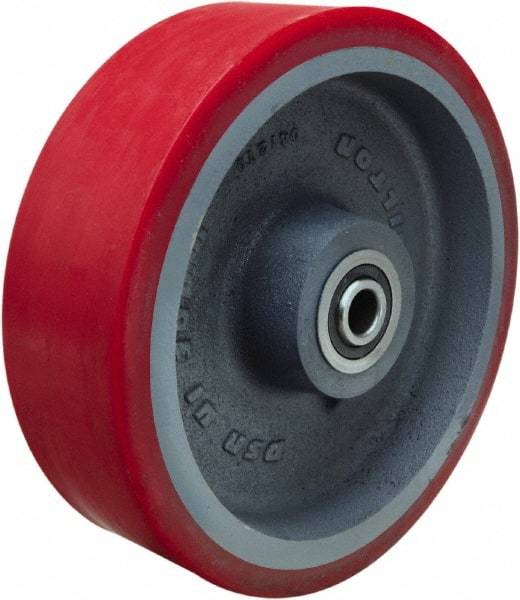 Hamilton - 10 Inch Diameter x 3 Inch Wide, Polyurethane on Cast Iron Caster Wheel - 3,600 Lb. Capacity, 3-1/4 Inch Hub Length, 3/4 Inch Axle Diameter, Precision Ball Bearing - Eagle Tool & Supply