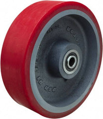 Hamilton - 10 Inch Diameter x 3 Inch Wide, Polyurethane on Cast Iron Caster Wheel - 3,600 Lb. Capacity, 3-1/4 Inch Hub Length, 3/4 Inch Axle Diameter, Precision Ball Bearing - Eagle Tool & Supply