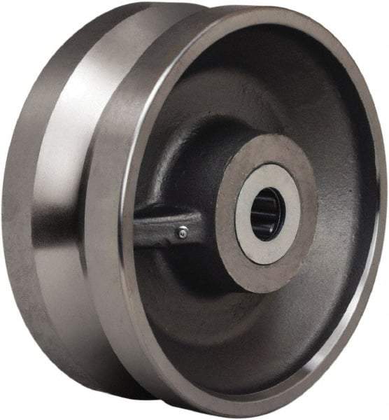 Hamilton - 10 Inch Diameter x 4 Inch Wide, Forged Steel Caster Wheel - 16,000 Lb. Capacity, 4-1/4 Inch Hub Length, 2-7/16 Inch Axle Diameter, Plain Bore Bearing - Eagle Tool & Supply