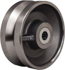 Hamilton - 10 Inch Diameter x 4 Inch Wide, Forged Steel Caster Wheel - 16,000 Lb. Capacity, 4-1/4 Inch Hub Length, 2-7/16 Inch Axle Diameter, Plain Bore Bearing - Eagle Tool & Supply