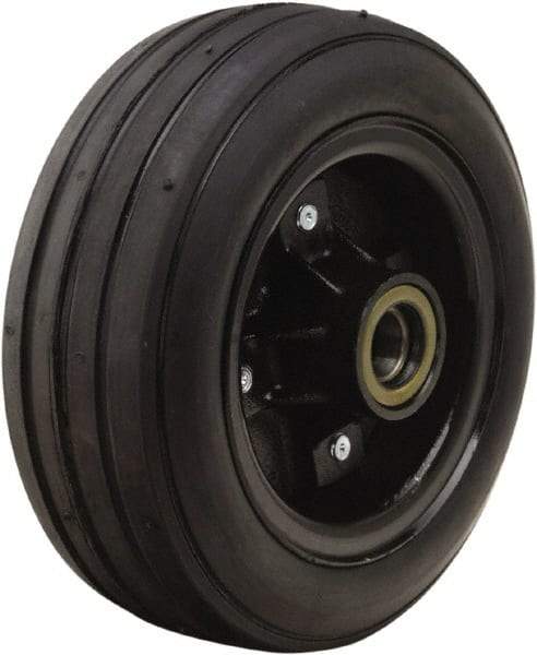 Hamilton - 10 Inch Diameter x 4 Inch Wide, Rubber Caster Wheel - 1,000 Lb. Capacity, 4-1/4 Inch Hub Length, 1 Inch Axle Diameter, Tapered Roller Bearing - Eagle Tool & Supply