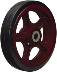 Hamilton - 12 Inch Diameter x 3 Inch Wide, Rubber on Cast Iron Caster Wheel - 1,140 Lb. Capacity, 3-1/4 Inch Hub Length, 1 Inch Axle Diameter, Tapered Roller Bearing - Eagle Tool & Supply