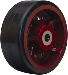 Hamilton - 12 Inch Diameter x 5 Inch Wide, Rubber on Cast Iron Caster Wheel - 2,050 Lb. Capacity, 5-1/4 Inch Hub Length, 1-1/2 Inch Axle Diameter, Straight Roller Bearing - Eagle Tool & Supply