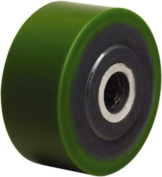 Hamilton - 3-1/4 Inch Diameter x 1-1/2 Inch Wide, Polyurethane on Cast Iron Caster Wheel - 475 Lb. Capacity, 1-5/8 Inch Hub Length, 1-3/16 Inch Axle Diameter, Plain Bore Bearing - Eagle Tool & Supply