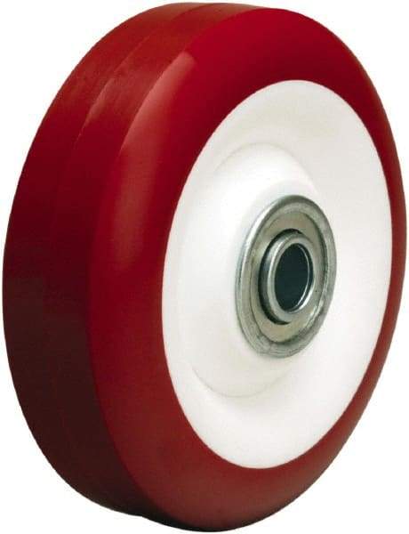 Hamilton - 4 Inch Diameter x 1-3/8 Inch Wide, Polyurethane on Polypropylene Caster Wheel - 400 Lb. Capacity, 1-5/8 Inch Hub Length, 3/8 Inch Axle Diameter, Ball Bearing - Eagle Tool & Supply