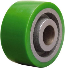 Hamilton - 4 Inch Diameter x 2 Inch Wide, Polyurethane on Cast Iron Caster Wheel - 750 Lb. Capacity, 2-1/4 Inch Hub Length, 1-7/16 Inch Axle Diameter, Plain Bore Bearing - Eagle Tool & Supply