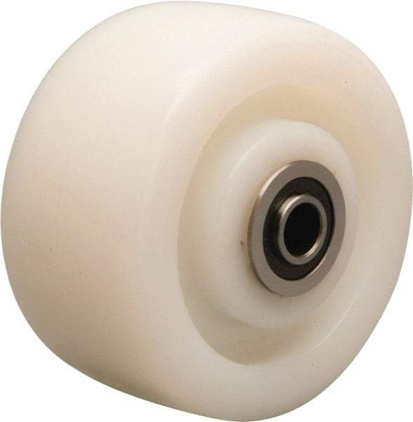 Hamilton - 4 Inch Diameter x 2 Inch Wide, Nylon Caster Wheel - 800 Lb. Capacity, 2-3/16 Inch Hub Length, 1/2 Inch Axle Diameter, Sealed Precision Ball Bearing - Eagle Tool & Supply