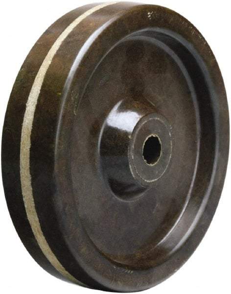 Hamilton - 5 Inch Diameter x 1-1/4 Inch Wide, Phenolic Caster Wheel - 300 Lb. Capacity, 1-3/8 Inch Hub Length, 1/2 Inch Axle Diameter, Straight Roller Bearing - Eagle Tool & Supply