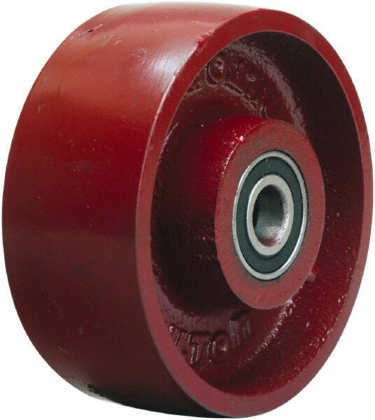 Hamilton - 5 Inch Diameter x 2 Inch Wide, Cast Iron Caster Wheel - 1,300 Lb. Capacity, 2-1/4 Inch Hub Length, 1/2 Inch Axle Diameter, Precision Ball Bearing - Eagle Tool & Supply