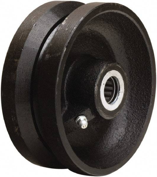 Hamilton - 5 Inch Diameter x 2 Inch Wide, Cast Iron Caster Wheel - 800 Lb. Capacity, 2-3/16 Inch Hub Length, 1-3/16 Inch Axle Diameter, Plain Bore Bearing - Eagle Tool & Supply