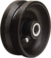 Hamilton - 5 Inch Diameter x 2 Inch Wide, Cast Iron Caster Wheel - 800 Lb. Capacity, 2-3/16 Inch Hub Length, 1-3/16 Inch Axle Diameter, Plain Bore Bearing - Eagle Tool & Supply