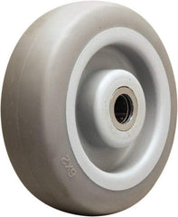 Hamilton - 6 Inch Diameter x 2 Inch Wide, Rubber on Thermoplastic Caster Wheel - 410 Lb. Capacity, 2-3/16 Inch Hub Length, 1/2 Inch Axle Diameter, Straight Roller Bearing - Eagle Tool & Supply