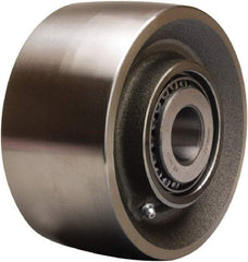 Hamilton - 6 Inch Diameter x 3 Inch Wide, Forged Steel Caster Wheel - 4,500 Lb. Capacity, 3-1/4 Inch Hub Length, 1 Inch Axle Diameter, Straight Roller Bearing - Eagle Tool & Supply