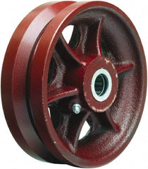 Hamilton - 6 Inch Diameter x 2 Inch Wide, Cast Iron Caster Wheel - 1,000 Lb. Capacity, 2-1/4 Inch Hub Length, 1-3/16 Inch Axle Diameter, Plain Bore Bearing - Eagle Tool & Supply