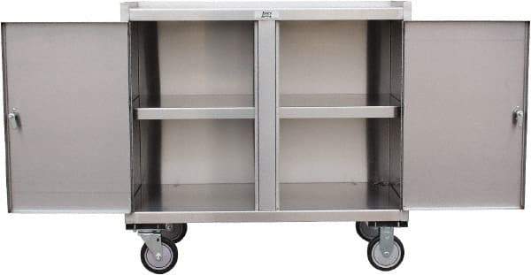 Jamco - 36" Wide x 34" High x 18" Deep, Mobile Closed Cabinet - 1,200 Lb Capacity, 11" Shelf Clearance - Eagle Tool & Supply