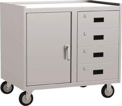 Jamco - 36" Wide x 34" High x 18" Deep, Mobile Closed Cabinet - 1,200 Lb Capacity, 24" Shelf Clearance - Eagle Tool & Supply