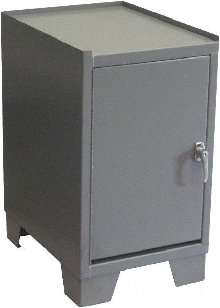 Jamco - 2 Shelf Locking Storage Cabinet - Steel, 24" Wide x 18" Deep x 33" High, Gray - Eagle Tool & Supply