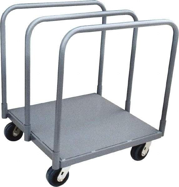 Jamco - 2,000 Lb Capacity Panel Mover - Steel Deck, 31" OAW, 10" Platform Height, Urethane Casters - Eagle Tool & Supply