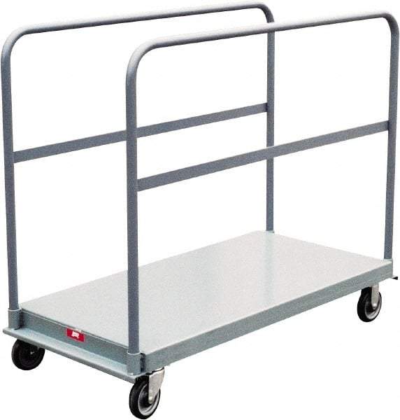 Jamco - 1,200 Lb Capacity Platform Truck - Steel Deck, 48" OAW, 9" Platform Height, Urethane Casters - Eagle Tool & Supply