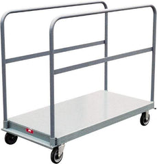 Jamco - 1,200 Lb Capacity Platform Truck - Steel Deck, 48" OAW, 9" Platform Height, Urethane Casters - Eagle Tool & Supply
