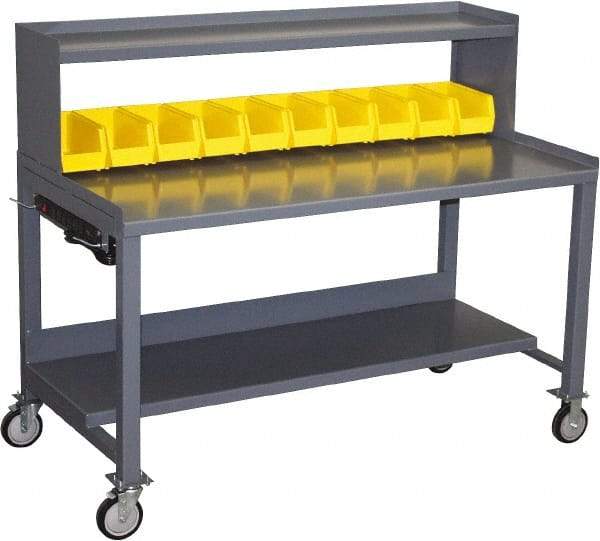 Jamco - Heavy Duty Use Workbench Mobile Work Bench - Steel, Gray, 36" Long x 72" Deep x 49" High - Eagle Tool & Supply