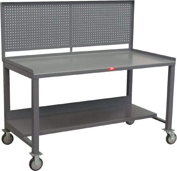 Jamco - Heavy Duty Use Workbench Mobile Work Bench - Steel, Gray, 36" Long x 72" Deep x 58" High - Eagle Tool & Supply