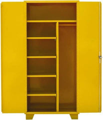 Jamco - 4 Shelf Locking Storage Cabinet - Steel, 36" Wide x 24" Deep x 78" High, Yellow - Eagle Tool & Supply