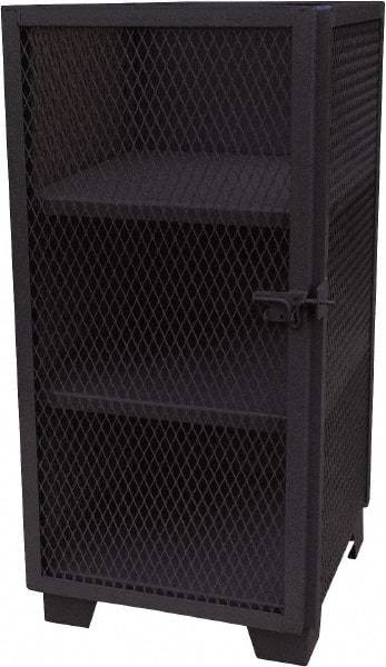 Jamco - 3 Shelf Security Storage Cabinet - Steel, 36" Wide x 24" Deep x 54" High, Black - Eagle Tool & Supply