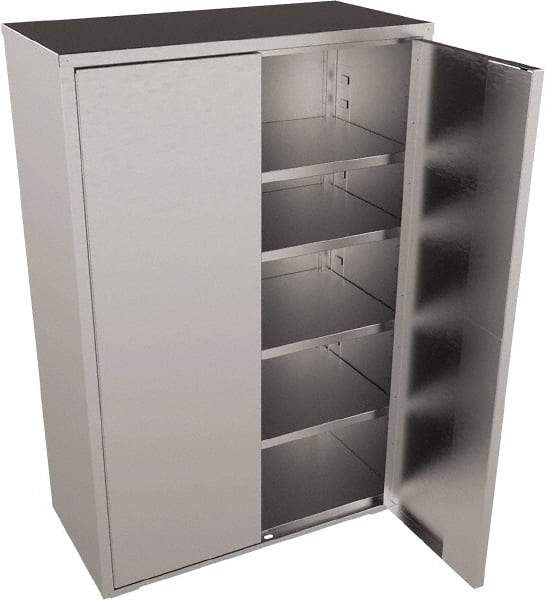 Jamco - 4 Shelf Locking Storage Cabinet - Stainless Steel, 36" Wide x 24" Deep x 73" High - Eagle Tool & Supply
