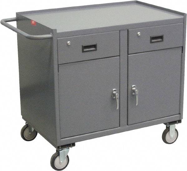 Jamco - Mobile Storage Cabinet - Steel, 36" Wide x 24" Deep x 40" High, Gray - Eagle Tool & Supply