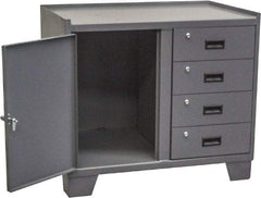 Jamco - Locking Storage Cabinet - Steel, 36" Wide x 18" Deep x 33" High, Gray - Eagle Tool & Supply