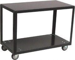 Jamco - 800 Lb Capacity, 48" Wide x 24" Long x 28" High Transport Cart - 2 Shelf, Steel, 2 Rigid/2 Swivel Casters - Eagle Tool & Supply