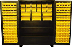 Jamco - 2 Shelf 178 Bin Storage Cabinet - Steel, 60" Wide x 24" Deep x 78" High, Black - Eagle Tool & Supply
