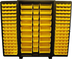 Jamco - 155 Bin Storage Cabinet - Steel, 48" Wide x 24" Deep x 78" High, Black - Eagle Tool & Supply