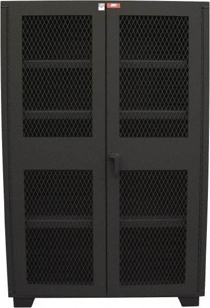 Jamco - 4 Shelf Visible Storage Cabinet - Steel, 60" Wide x 24" Deep x 78" High, Black - Eagle Tool & Supply