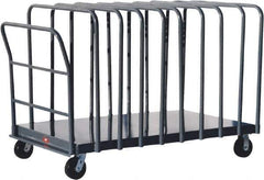 Jamco - 1,800 Lb Capacity Adjustable Panel Truck - Steel Deck, 60" OAW, 9" Platform Height, Phenolic Casters - Eagle Tool & Supply