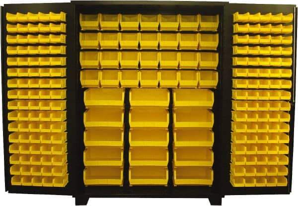 Jamco - 203 Bin Storage Cabinet - Steel, 60" Wide x 24" Deep x 78" High, Black - Eagle Tool & Supply