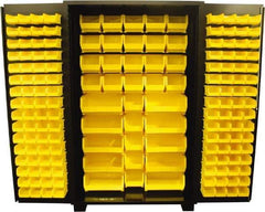 Jamco - 163 Bin Storage Cabinet - Steel, 48" Wide x 24" Deep x 78" High, Black - Eagle Tool & Supply
