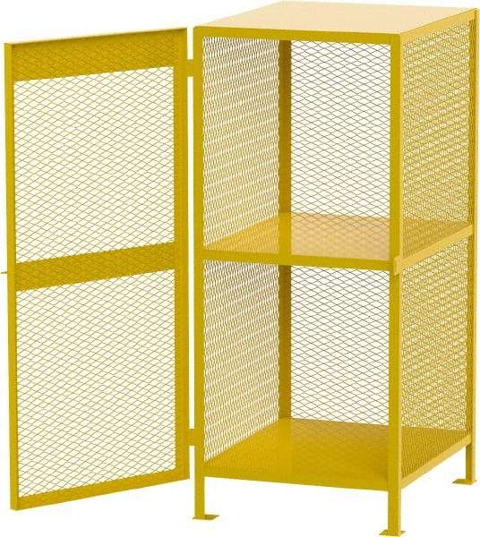 Jamco - Gas Cylinder Storage Cabinet - Steel, 40" Wide x 33" Deep x 71" High, Yellow - Eagle Tool & Supply