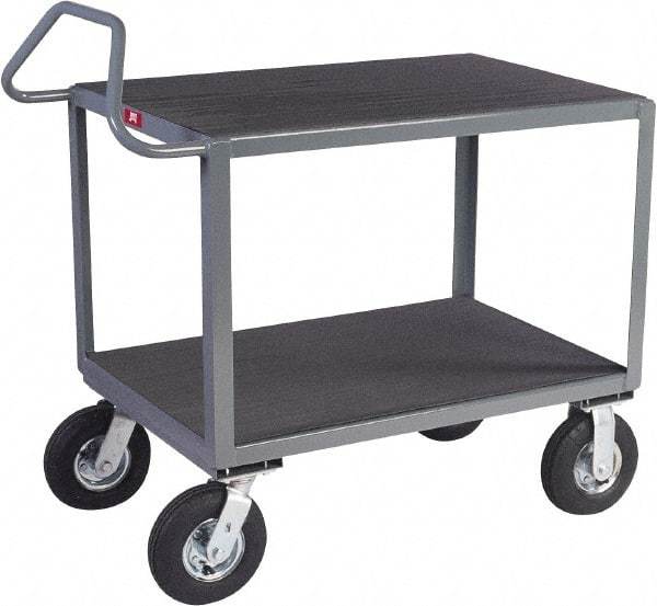 Jamco - 1,200 Lb Capacity, 24" Wide x 36" Long x 30" High Instrument Cart - 2 Shelf, Steel, 2 Rigid/2 Swivel Casters - Eagle Tool & Supply