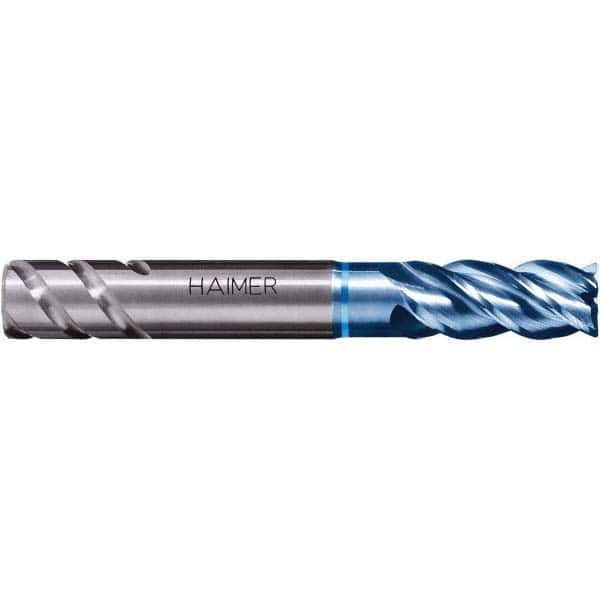 Corner Chamfer End Mill: 0.25″ Dia, 0.5″ LOC, 4 Flute, Solid Carbide 2″ OAL, 1/4″ Shank Dia, AlTiN Coated, Centercutting