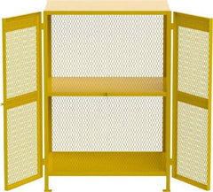 Jamco - Gas Cylinder Storage Cabinet - Steel, 40" Wide x 50" Deep x 71" High, Yellow - Eagle Tool & Supply