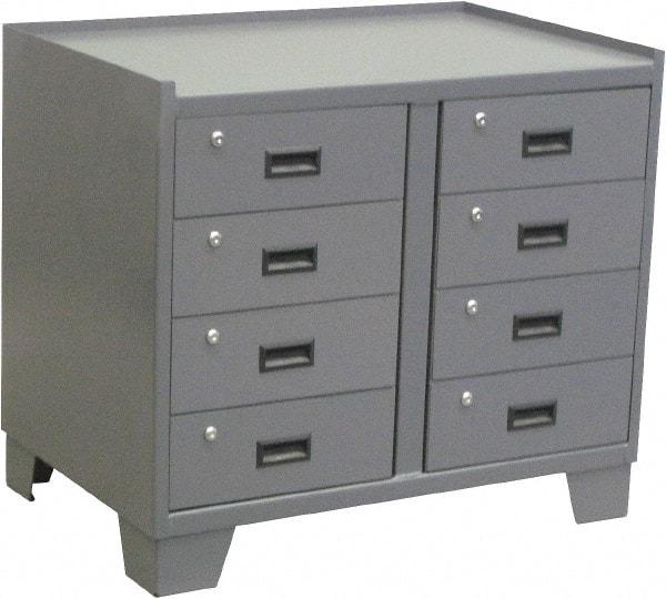 Jamco - Locking Storage Cabinet - Steel, 36" Wide x 24" Deep x 33" High, Gray - Eagle Tool & Supply