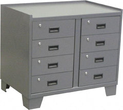 Jamco - Locking Storage Cabinet - Steel, 36" Wide x 24" Deep x 33" High, Gray - Eagle Tool & Supply