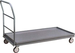 Jamco - 1,200 Lb Capacity Platform Truck - Steel Deck, 48" OAW, 9" Platform Height, Urethane Casters - Eagle Tool & Supply